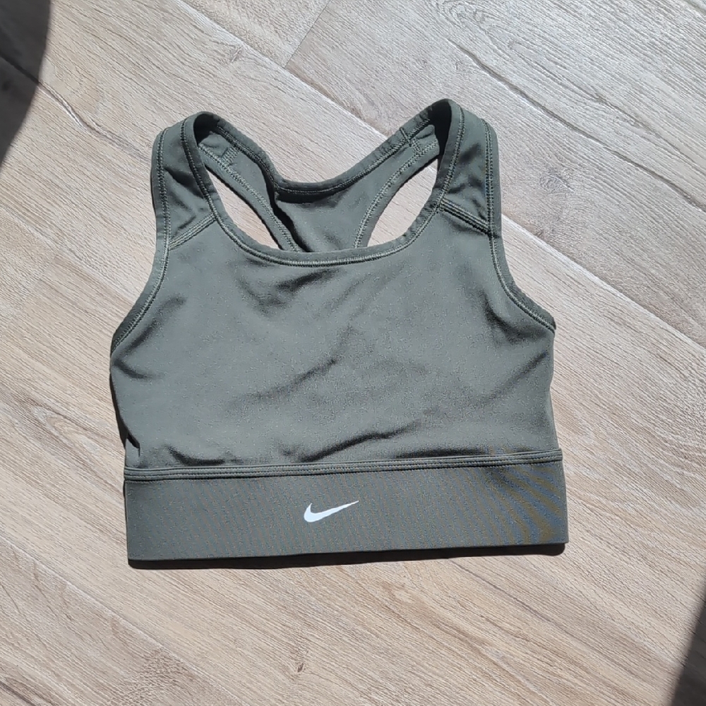 Nike Women's swoosh Khaki Sports Bra